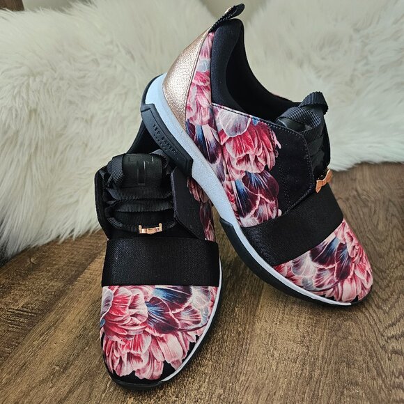 Ted Baker London Cepap 2 Textile Floral Trainers Sneakers Shoes, 6, Tranquility - Picture 1 of 11